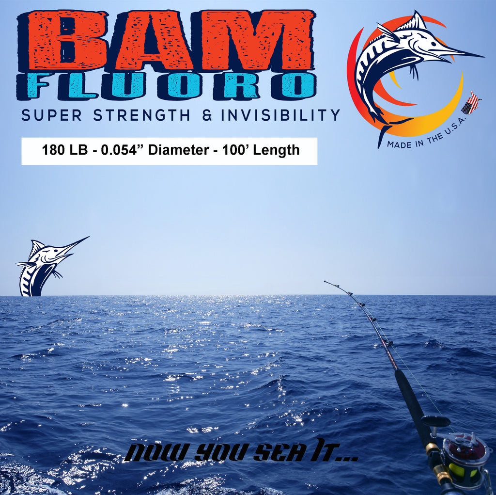 BAMfluoro™ Fluorocarbon leader 180 lb. 100