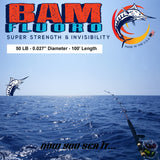 BAMfluoro™ Fluorocarbon leader 50 lb. 100'
