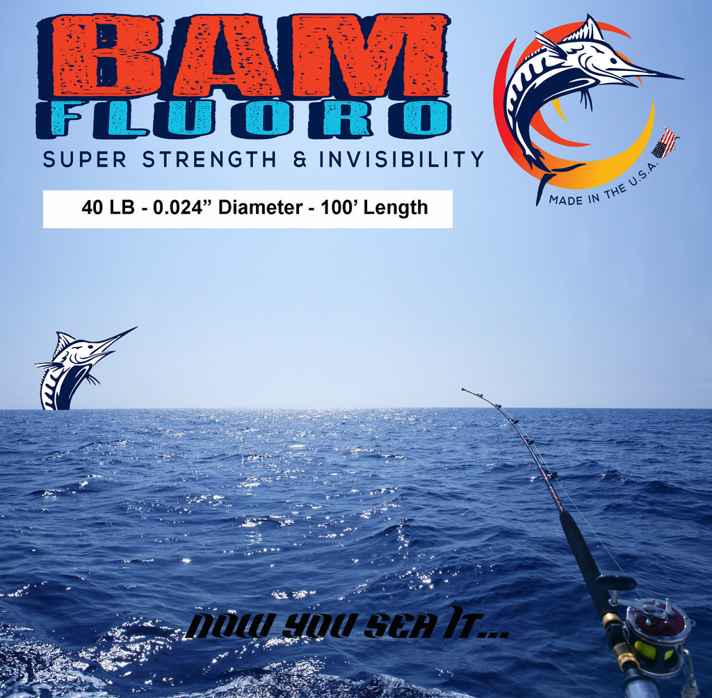 BAMfluoro™ Fluorocarbon leader 40 lb. 100