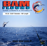 BAMfluoro™ Fluorocarbon leader 40 lb. 100'